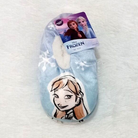 Girl's Toddler "FROZEN" Slip-On Faux Fur Slippers (Size 2T-3T) Multicolo… - Picture 1 of 6